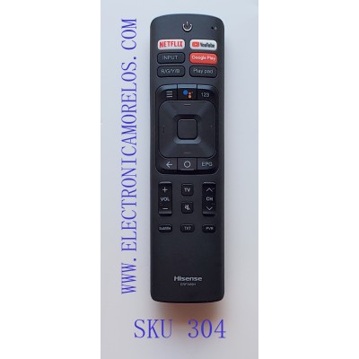 CONTROL REMOTO ORIGINAL PARA SMART TV HISENSE ((NUEVO)) COMANDO DE VOZ / NUMERO DE PARTE ERF3I69H / RSAG8.074.4075 / MODELOS 50RG / 55RG / 65RG / 55H9100E / 55Q8809 / 65H9100E